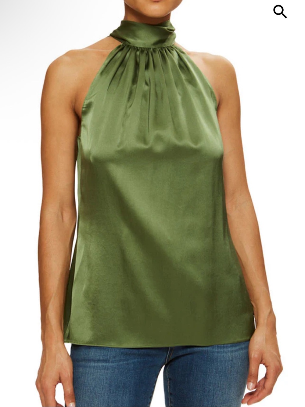 Ramy Brook Lori Silk High Neck Tank